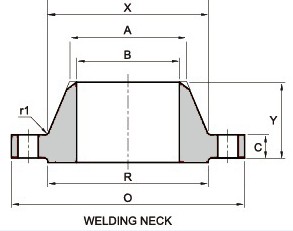 900lb Welding Neck Flange-MSS SP44-ASME/ANSI B16.47 Series A